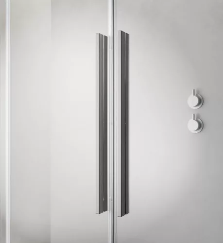 Zuhanykabin, Radaway Furo Brushed Nickel KDD szögletes zuhanykabin 120x120 átlátszó