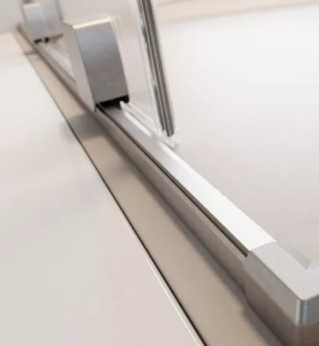 Zuhanykabin, Radaway Furo Brushed Nickel KDD szögletes zuhanykabin 120x120 átlátszó