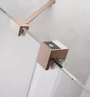 Zuhanykabin, Radaway Furo Brushed Copper KDD szögletes zuhanykabin 90x80 átlátszó