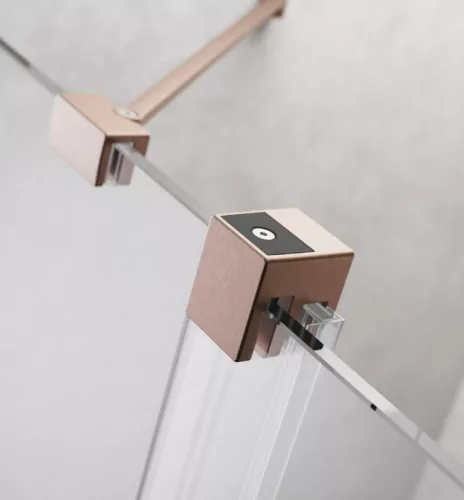 Zuhanykabin, Radaway Furo Brushed Copper KDD szögletes zuhanykabin 90x80 átlátszó