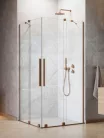 Zuhanykabin, Radaway Furo Brushed Copper KDD szögletes zuhanykabin 100x80 átlátszó