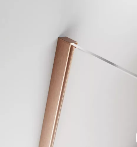 Zuhanykabin, Radaway Furo Brushed Copper KDD szögletes zuhanykabin 100x100 átlátszó