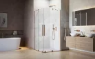 Zuhanykabin, Radaway Furo Brushed Copper KDD szögletes zuhanykabin 100x100 átlátszó
