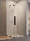 Zuhanykabin, Radaway Furo Brushed GunMetal KDD szögletes zuhanykabin 90x80 átlátszó