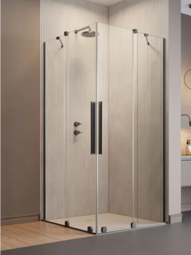Zuhanykabin, Radaway Furo Brushed GunMetal KDD szögletes zuhanykabin 90x80 átlátszó