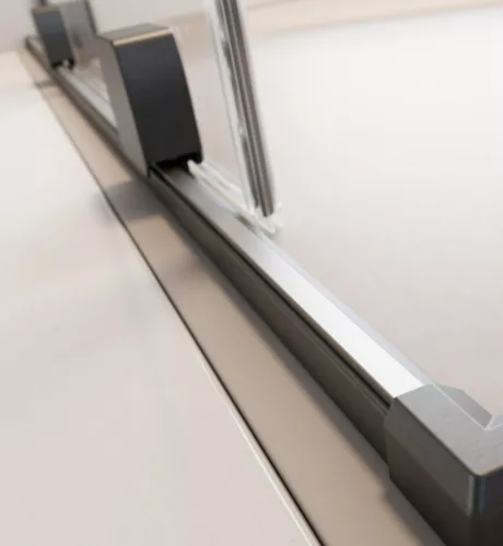 Zuhanykabin, Radaway Furo Brushed GunMetal KDD szögletes zuhanykabin 90x80 átlátszó