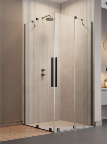 Zuhanykabin, Radaway Furo Brushed GunMetal KDD szögletes zuhanykabin 110x100 átlátszó
