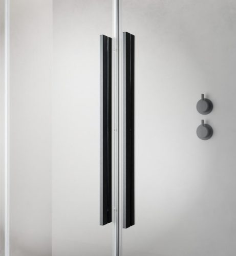 Zuhanykabin, Radaway Furo Brushed GunMetal KDD szögletes zuhanykabin 110x100 átlátszó