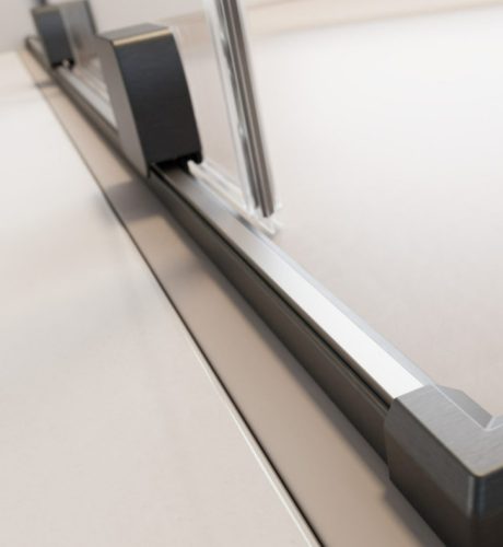 Zuhanykabin, Radaway Furo Brushed GunMetal KDD szögletes zuhanykabin 110x100 átlátszó