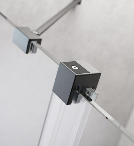 Zuhanykabin, Radaway Furo Brushed GunMetal KDD szögletes zuhanykabin 110x100 átlátszó