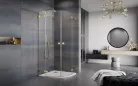Zuhanykabin, Radaway Essenza Pro Brushed Gold PDD íves szálcsiszolt arany zuhanykabin 80x80 átlát