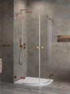 Zuhanykabin, Radaway Essenza Pro Brushed Copper PDD íves szálcsiszolt réz zuhanykabin 80x100 átlá