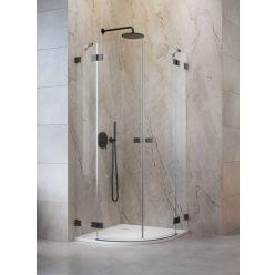   Zuhanykabin, Radaway  Essenza Pro Brushed GunMetal PDD íves zuhanykabin 90x80 átlátszó