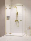 Zuhanykabin, Radaway Essenza Pro Brushed Gold KDJ szögletes zuhanykabin 80x80 átlátszó balos