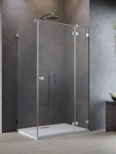 Zuhanykabin, Radaway Essenza Pro Brushed Nickel KDJ szögletes zuhanykabin 100x90 átlátszó jobbos