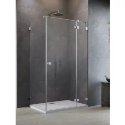   Zuhanykabin, Radaway Essenza Pro Brushed Nickel KDJ szögletes zuhanykabin 100x80 átlátszó balos