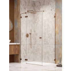   Zuhanykabin, Radaway Essenza Pro Brushed Copper KDJ szögletes zuhanykabin 120x100 átlátszó jobbos