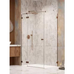   Zuhanykabin, Radaway Essenza Pro Brushed Copper KDJ szögletes zuhanykabin 120x70 átlátszó balos