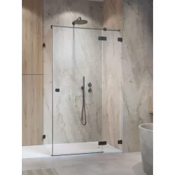   Zuhanykabin, Radaway Essenza Pro Brushed GunMetal KDJ szögletes zuhanykabin 80x80 átlátszó balos