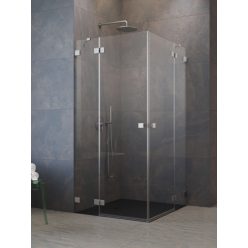   Zuhanykabin, Radaway Essenza Pro Brushed Nickel KDD szögletes zuhanykabin 80x100 átlátszó