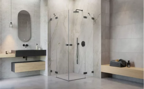 Zuhanykabin, Radaway Essenza Pro Brushed GunMetal KDD szögletes zuhanykabin 90x90 átlátszó