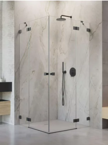 Zuhanykabin, Radaway Essenza Pro Brushed GunMetal KDD szögletes zuhanykabin 100x100 átlátszó