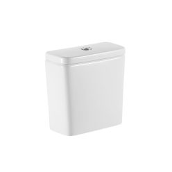   Öblítőtartály, Roca A341990000 Debba WC-tartály tetővel és kétgombos mechanizmussal, oldalsó bekö