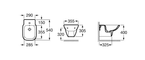 Bidé, Roca Debba fali bidé A355995000
