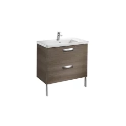   Alsó szekrény, Roca The Gap A855998150 alsószekrény és mosdó tíkfa színben 80 cm