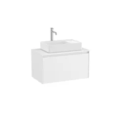   Alsó szekrény, Roca Ona A851724509 mosdószekrény ráültethető mosdóhoz, matt fehér, 79,4x45,7 cm