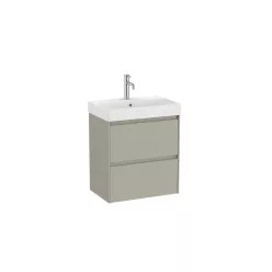   Alsó szekrény, Roca Ona A851683510 kompakt mosdószekrény mosdóval, matt szürke