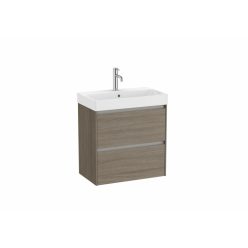   Alsó szekrény, Roca Ona A851684511 kompakt mosdószekrény mosdóval sötét szilfa