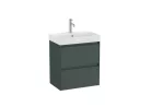 Alsó szekrény, Roca Ona A851683513 kompakt mosdószekrény mosdóval matt zöld
