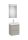 Komplett bútor, Roca Ona A851698510 kompakt mosdószekrény Pack mosdóval, tükörrel, matt szürke