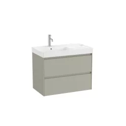   Alsó szekrény, Roca Ona A851692510 mosdószekrény mosdóval baloldali medencével, matt szürke