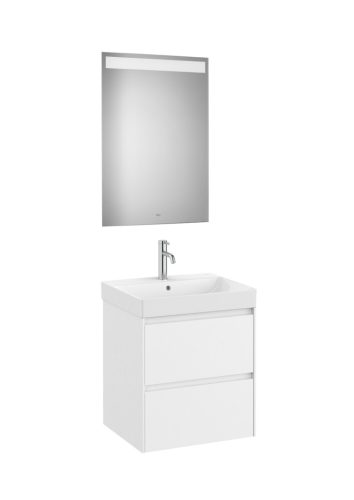 Komplett bútor, Roca Ona A851703509 mosdószekrény Pack mosdóval, tükörrel, matt fehér