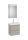 Komplett bútor, Roca Ona A851699510 kompakt mosdószekrény Pack mosdóval, tükörrel, matt szürke