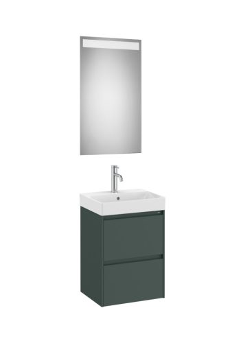 Komplett bútor, Roca Ona A851697513 mosdószekrény Pack mosdóval, tükörrel, matt zöld