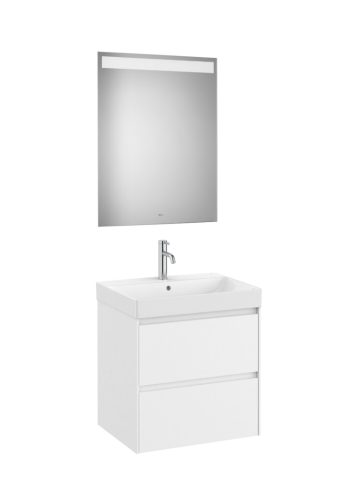 Komplett bútor, Roca Ona A851704509 mosdószekrény Pack mosdóval, tükörrel, matt fehér
