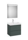Komplett bútor, Roca Ona A851705513 mosdószekrény Pack mosdóval, tükörrel, matt zöld