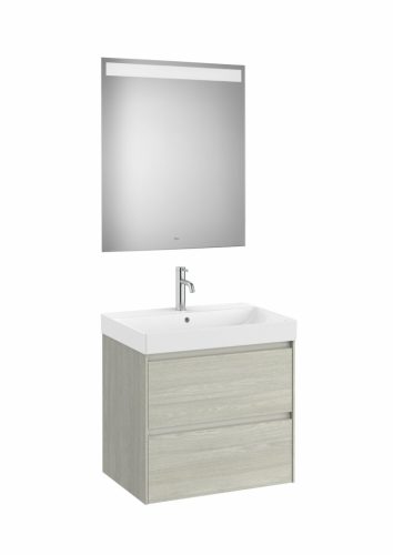 Komplett bútor, Roca Ona A851705512 mosdószekrény Pack mosdóval, tükörrel, világos tölgy