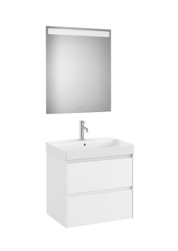 Komplett bútor, Roca Ona A851705509 mosdószekrény Pack mosdóval, tükörrel, matt fehér