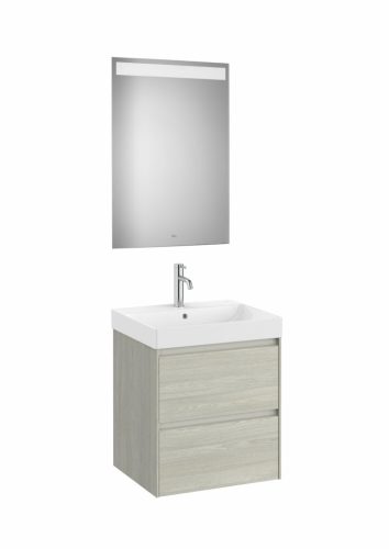 Komplett bútor, Roca Ona A851703512 mosdószekrény Pack mosdóval, tükörrel, világos tölgy