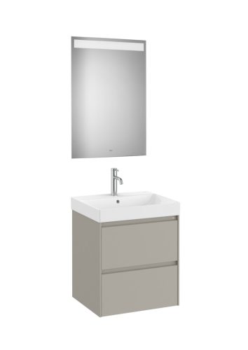 Komplett bútor, Roca Ona A851703510 mosdószekrény Pack mosdóval, tükörrel, matt szürke