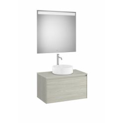   Komplett bútor, Roca Ona A851712512 mosdószekrény Pack tükörrel, világos tölgy