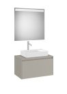 Komplett bútor, Roca Ona A851712510 mosdószekrény Pack tükörrel, matt szürke
