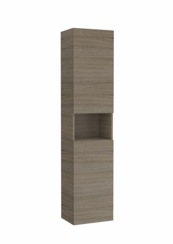 Álló szekrény, Roca Ona A857636511 kétajtós álló fürdőszoba szekrény 175 cm magas, sötét szilfa