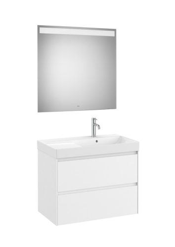 Komplett bútor, Roca Ona A851706509 mosdószekrény Pack jobbos mosdóval, tükörrel, matt fehér