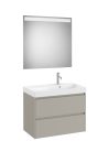 Komplett bútor, Roca Ona A851706510 mosdószekrény Pack jobbos mosdóval, tükörrel, matt szürke