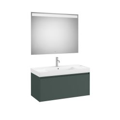   Komplett bútor, Roca Ona A851702513 mosdószekrény Pack tükörrel, mosdóval, matt zöld